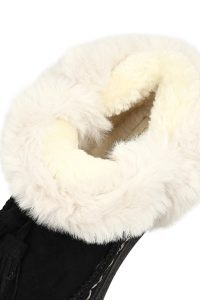 بوت تدی جیر زنانه مشکی منگوله‌دار لژدار دری مد