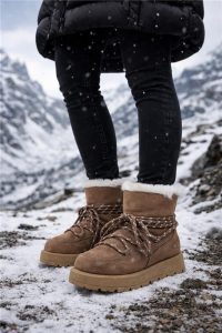 بوت تدی جیر زنانه ویزون بنددار لژدار دری مد