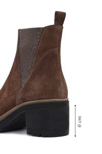 بوت جیر زنانه ویزون زیپ‌دار پاشنه ضخیم دری مد