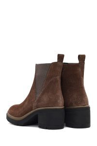 بوت جیر زنانه ویزون زیپ‌دار پاشنه ضخیم دری مد