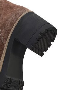 بوت جیر زنانه ویزون زیپ‌دار پاشنه ضخیم دری مد