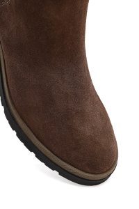 بوت جیر زنانه ویزون زیپ‌دار پاشنه ضخیم دری مد