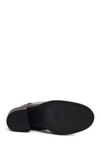 بوت زنانه مشکی زیپ‌دار پاشنه ضخیم دری مد