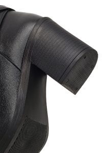 بوت زنانه مشکی زیپ‌دار پاشنه ضخیم دری مد