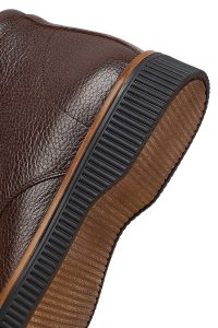 بوت مردانه چرمی قهوه‌ای بندی دری مد