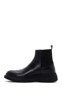 بوت مردانه چرمی مشکی چلسی دری مد