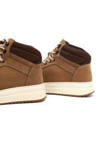 بوت نبوک مردانه بژ بندی زیره ضخیم دری‌مد