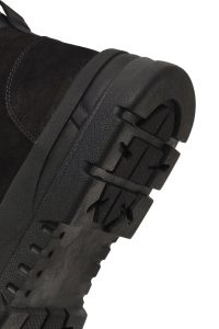 بوت نبوک مردانه مشکی بندی زیپ‌دار دری‌مد