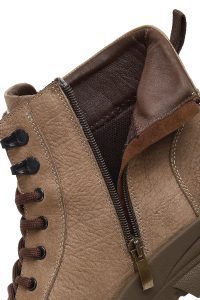 بوت نبوک مردانه ویزون بندی زیپ‌دار دری‌مد