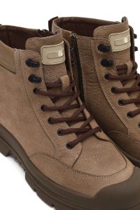 بوت نبوک مردانه ویزون بندی زیپ‌دار دری‌مد