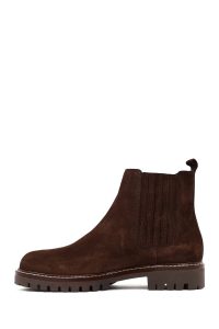 بوت چلسی جیر زنانه قهوه‌ای دری مد