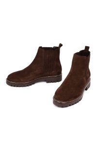 بوت چلسی جیر زنانه قهوه‌ای دری مد