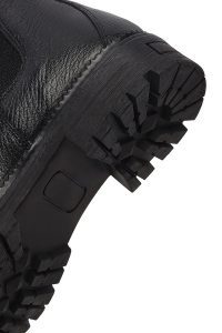 بوت چلسی زنانه چرمی مشکی دری مد