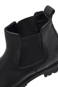 بوت چلسی زنانه چرمی مشکی دری مد