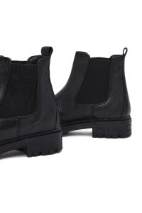 بوت چلسی زنانه چرمی مشکی دری مد