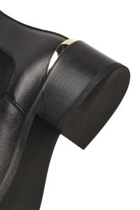 بوت چلسی چرمی زنانه مشکی دری مد