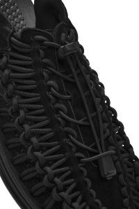 صندل مردانه چرمی مشکی بافت‌دار دری مد