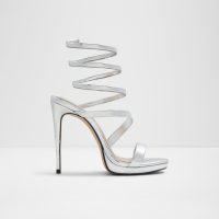 صندل پاشنه دار مجلسی زنانه نقره ای آلدو KATSWIRL – ALDO