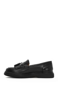 لوفر زنانه مشکی پاپیونی چرم بند دار دری مد