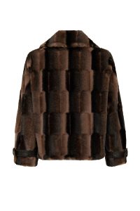 کاپشن چرمی تدی زنانه قهوه‌ای Anabel دری مد