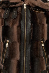 کاپشن چرمی تدی زنانه قهوه‌ای Anabel دری مد