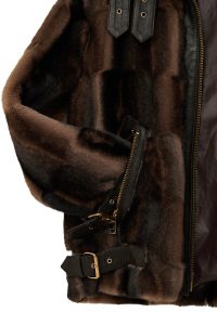 کاپشن چرمی تدی زنانه قهوه‌ای Anabel دری مد