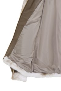 کاپشن چرمی زنانه سفید تدی Anabel دری مد