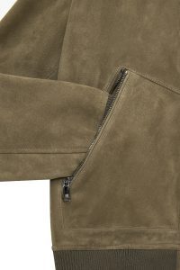 کت جیر مردانه سبز زیپ‌دار بافت‌دار Foden دری مد