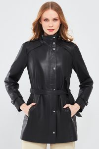 کت چرم مشکی زنانه ویتنی دری مد