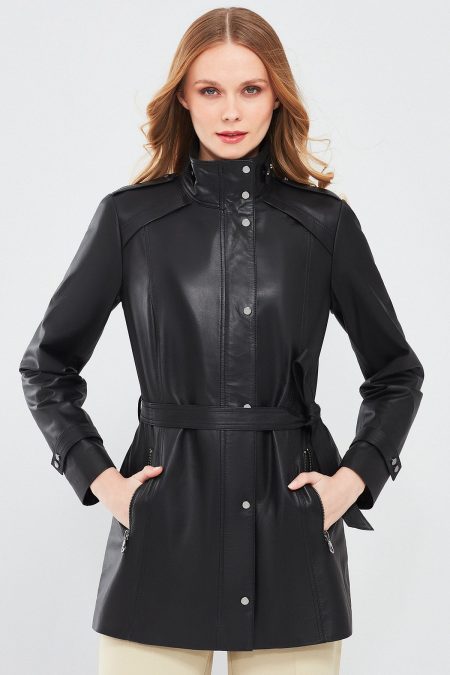 کت چرم مشکی زنانه ویتنی دری مد