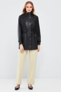 کت چرم مشکی زنانه ویتنی دری مد