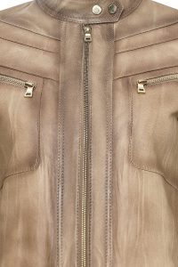 کت چرم کوتاه طبیعی بژ زنانه جودی دری مد