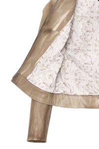 کت چرم کوتاه طبیعی بژ زنانه جودی دری مد