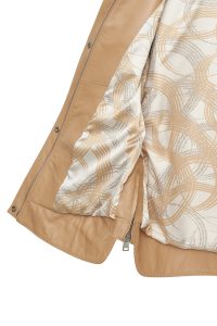 کت چرمی زنانه بژ Karen دری مد