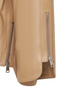 کت چرمی زنانه بژ Karen دری مد