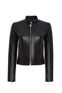 کت چرمی زنانه مشکی کوتاه Missy دری مد