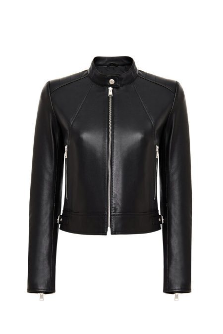 کت چرمی زنانه مشکی کوتاه Missy دری مد