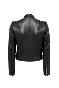 کت چرمی زنانه مشکی کوتاه Missy دری مد