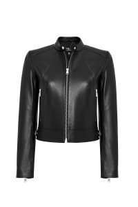 کت چرمی زنانه مشکی کوتاه Missy دری مد