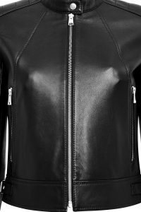 کت چرمی زنانه مشکی کوتاه Missy دری مد