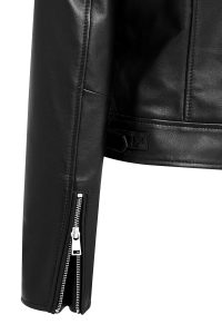 کت چرمی زنانه مشکی کوتاه Missy دری مد