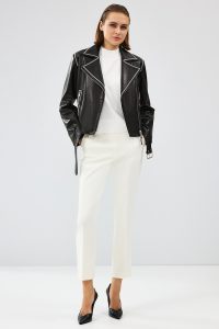 کت چرمی کوتاه مشکی زنانه Lady دری مد