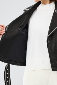 کت چرمی کوتاه مشکی زنانه Lady دری مد