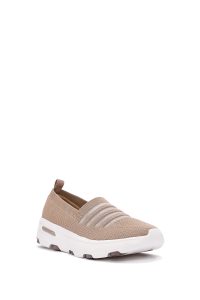 کتونی زنانه بژ پارچه ای کژوال دری مد