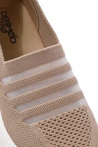 کتونی زنانه بژ پارچه ای کژوال دری مد