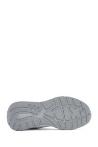 کتونی زنانه چرم سفید بنددار با زیره ضخیم دری مد