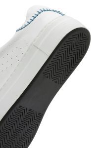 کتونی زنونه چرم سفید بنددار دری مد