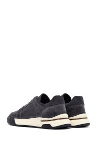 کتونی مردانه طوسی بندی جیر چرمی دری مد