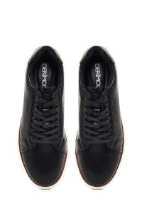 کتونی مردانه مشکی بندی با زیره ضخیم دری مد