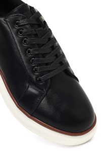 کتونی مردانه مشکی بندی با زیره ضخیم دری مد